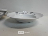 6 x saladebord porselein - afbeelding 3 van  3