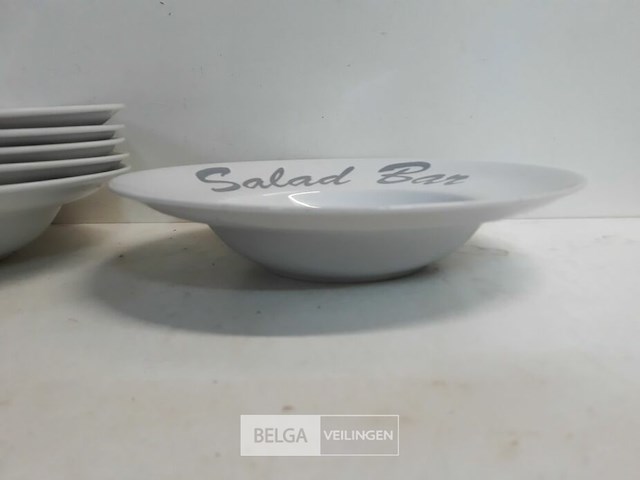 6 x saladebord porselein - afbeelding 3 van  3