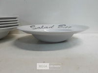 6 x saladebord porselein - afbeelding 3 van  3