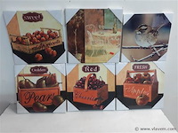 6 x schilderij canvas 6 assorti - afbeelding 1 van  2