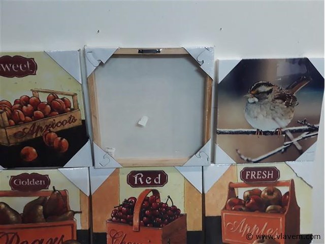 6 x schilderij canvas 6 assorti - afbeelding 2 van  2