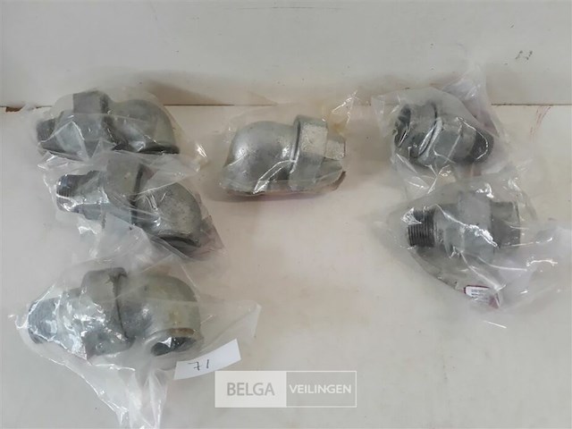 6 x schroefkoppeling ¾ galva 3 assorti - afbeelding 1 van  3