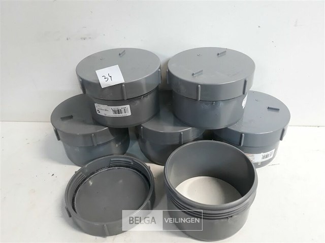 6 x schroefstop 125mm pvc lijmverbinding - afbeelding 2 van  3