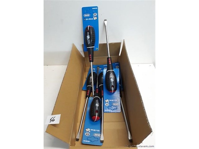 6 x schroevendraaier plat 150 x 8 mm - afbeelding 1 van  2