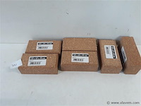 6 x schuurblok kurk 120x60x40mm - afbeelding 1 van  2