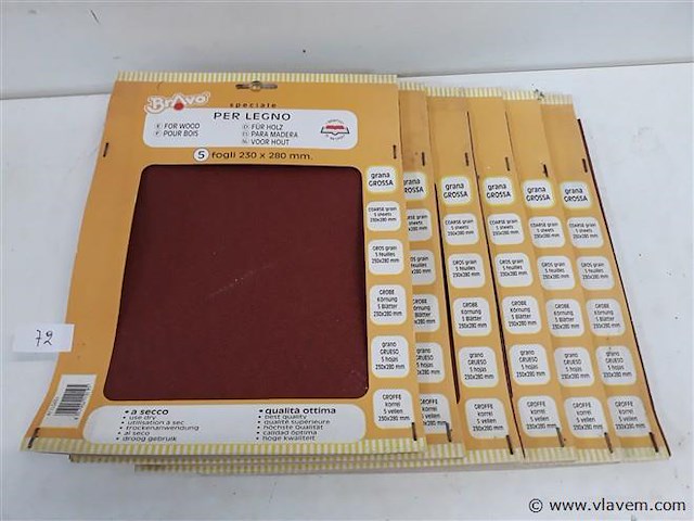 6 x schuurpapier k 100 5 vellen - afbeelding 1 van  2