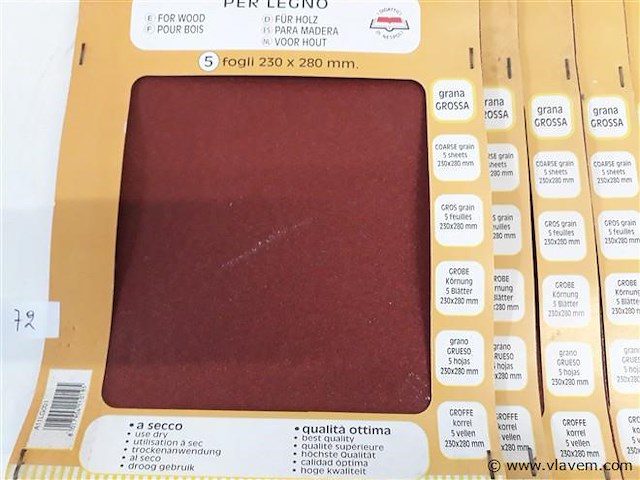 6 x schuurpapier k 100 5 vellen - afbeelding 2 van  2