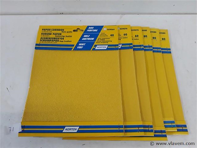 6 x schuurpapier mix korrels 3 vellen - afbeelding 1 van  2