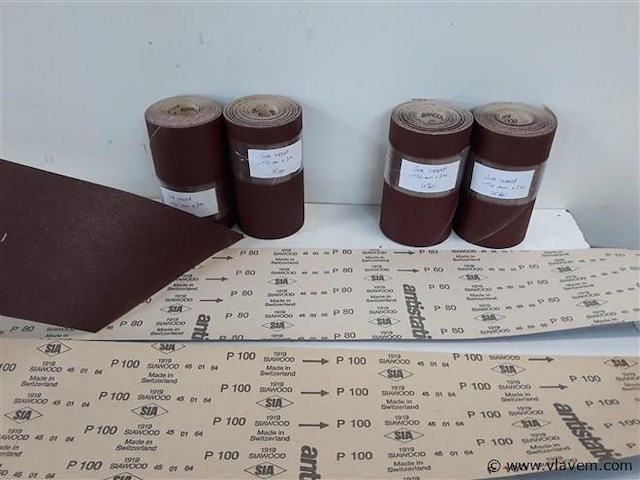 6 x schuurpapier op rol 15 cm x 7 m 2 assorti - afbeelding 1 van  2