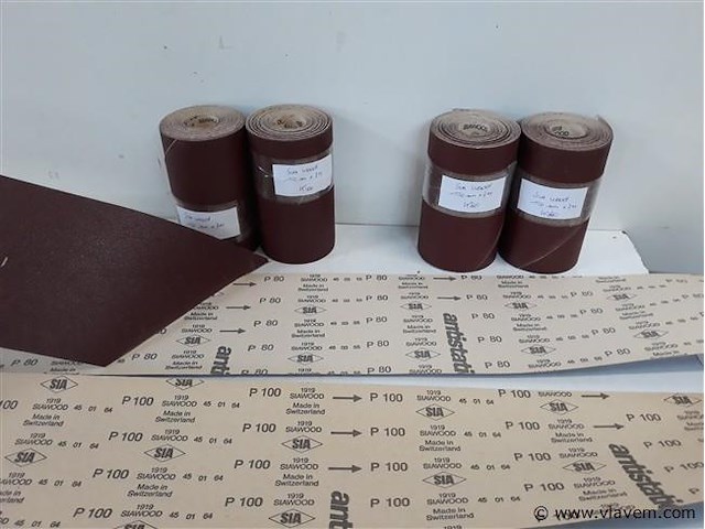 6 x schuurpapier op rol 15 cm x 7 m 2 assorti - afbeelding 1 van  2