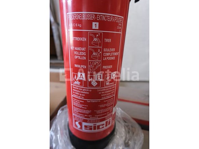6 x sicli 6 kg poederbrandblussers - afbeelding 6 van  6