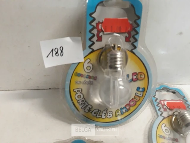 6 x sleutelhanger met lamp - afbeelding 3 van  3