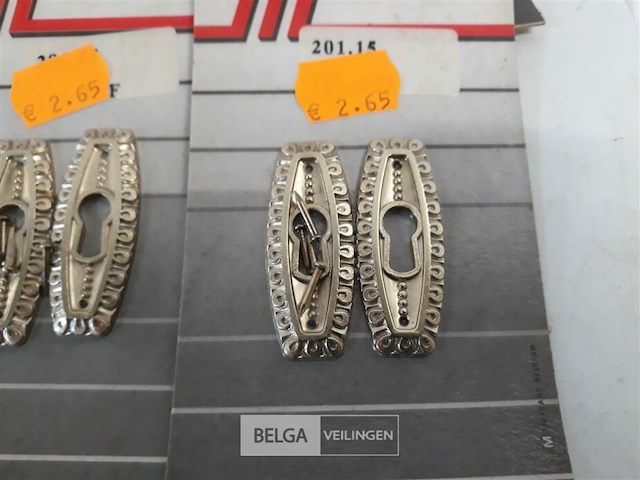 6 x sleutelplaat alu vermessingd 50 mm 2 stuks - afbeelding 3 van  3