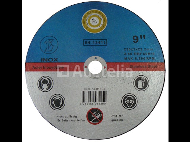 6 x slijpschijf metaal 230 x 2 mm inox - afbeelding 1 van  1