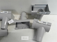 6 x spruitstuk links 80mm licht grijs pvc regenafvoer - afbeelding 3 van  3