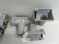 6 x spruitstuk rechts 80mm licht grijs pvc regenafvoer - afbeelding 3 van  3