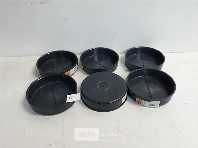 6 x stop 125 mm pvc lijmverbinding - afbeelding 1 van  3