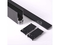 6 x surface magnetic rails – 20 mm – 48v – 2 meter – zwart – ip20 - afbeelding 2 van  5