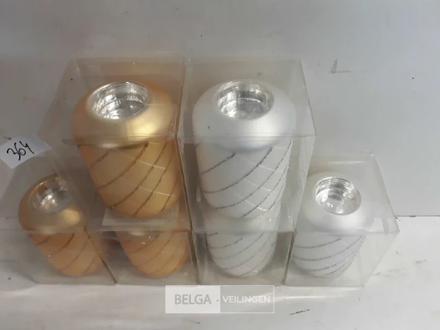 6 x t-lichthouder glas 10 cm - afbeelding 3 van  3