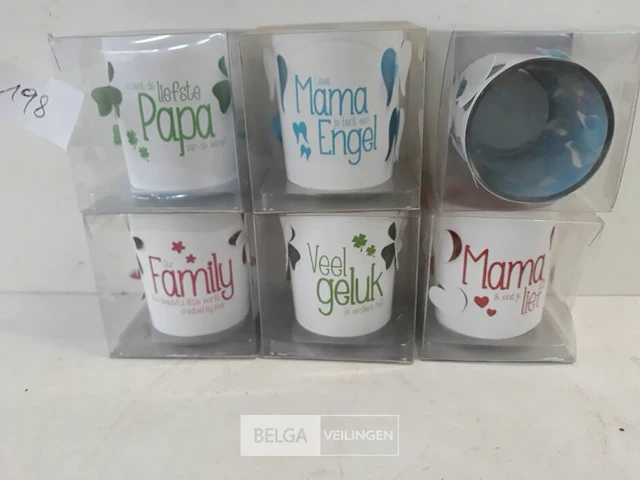 6 x t-lichtje in glaasje met spreuk - afbeelding 3 van  3
