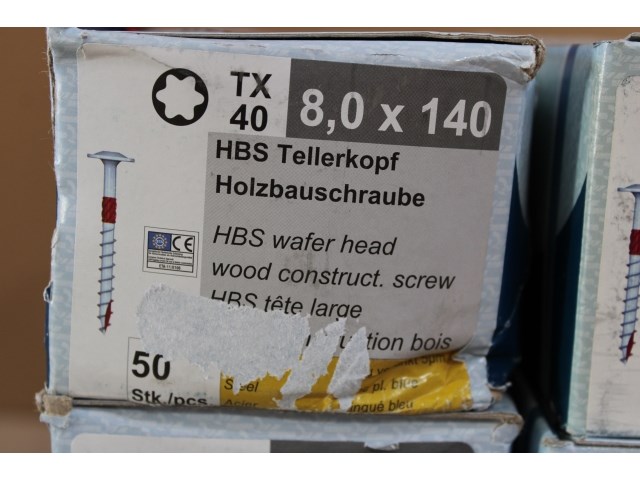 6 x tks schotelkopschroef 8.0 x 140 (hp : 50 stuks) - afbeelding 1 van  2