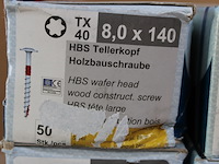 6 x tks schotelkopschroef 8.0 x 140 (hp : 50 stuks) - afbeelding 1 van  2