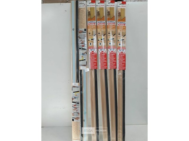 6 x tochtstrip met borstel 100 cm - afbeelding 2 van  3