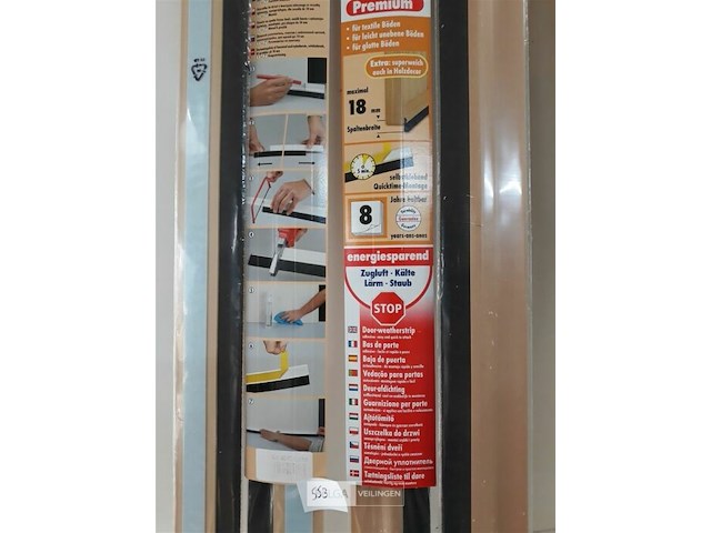 6 x tochtstrip met borstel 100 cm - afbeelding 3 van  3