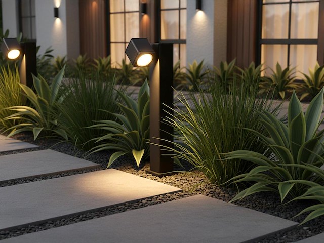 6 x tuinlamp 50cm gu10 fitting zwart draaibaar waterdicht - afbeelding 5 van  9