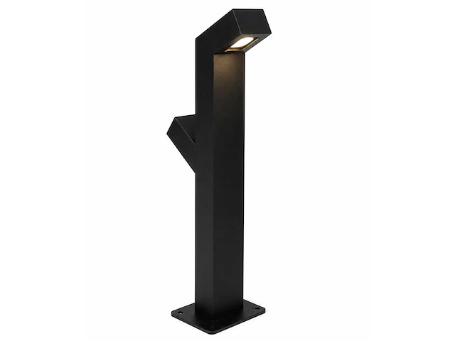 6 x tuinlamp – 60 cm – 2 x 10w led – 3500k warm wit – ip54 – zwart – sla-57 - afbeelding 2 van  4