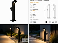 6 x tuinlamp – 60 cm – 2 x 10w led – 3500k warm wit – ip54 – zwart – sla-57 - afbeelding 5 van  5