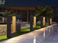 6 x tuinlamp 7w led 40 cm - 3500k warm wit (sla-01) - afbeelding 1 van  4