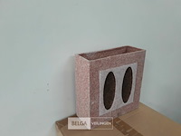 6 x vaas polyester bruin 25x25x10 - afbeelding 1 van  3