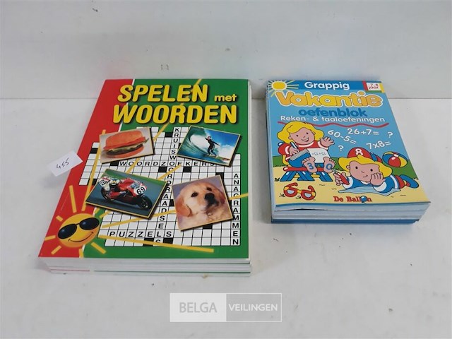 6 x vakantie oefenboek + 4 x spelen met woorden - afbeelding 1 van  3