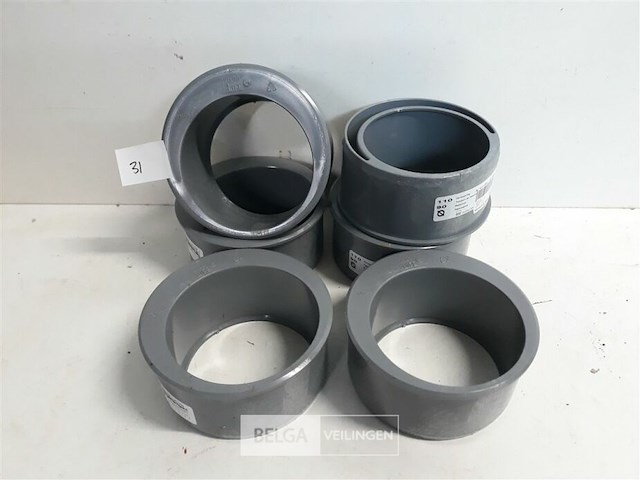 6 x verloop 110-90 pvc lijmverbinding - afbeelding 2 van  3
