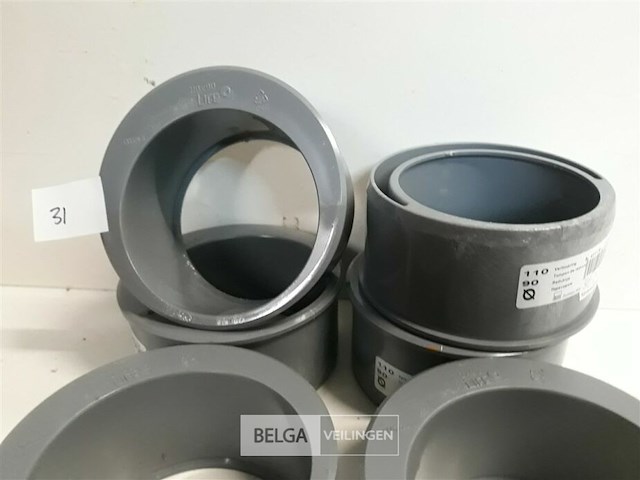 6 x verloop 110-90 pvc lijmverbinding - afbeelding 3 van  3