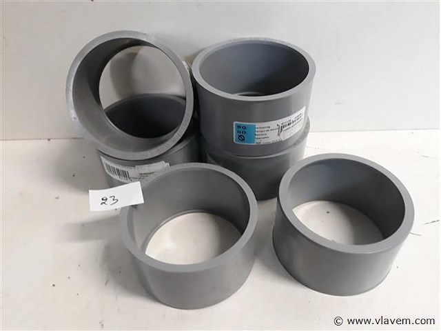 6 x verloop 90-80 pvc lijmverbinding - afbeelding 1 van  2