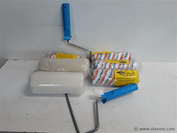 6 x vervangrol voor muur en plafondverf 18 cm + 2 x beugel - afbeelding 1 van  2
