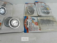 6 x vuilvanger inox voor gootsteen 2 stuks - afbeelding 3 van  3