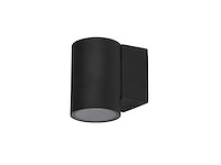 6 x wandlamp cilinder gu10 fitting zand zwart waterdicht - afbeelding 3 van  3