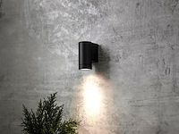 6 x wandlamp cilinder gu10 fitting zand zwart waterdicht - afbeelding 2 van  3
