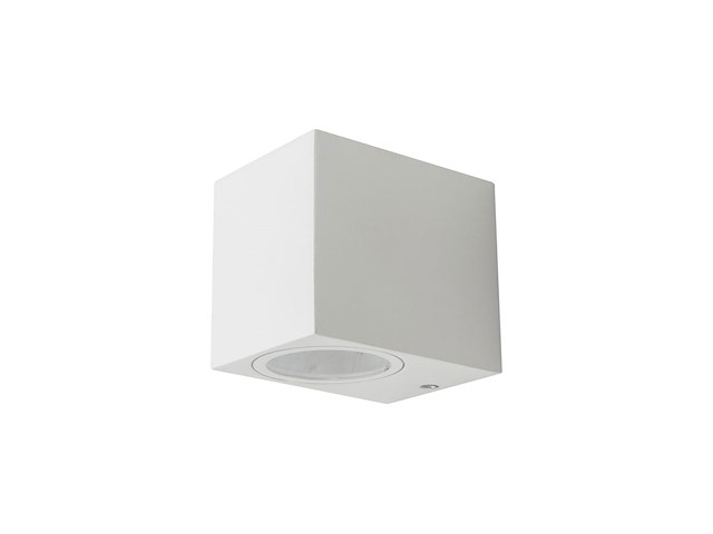 6 x wandlamp modern rechthoekig gu10 fitting zand wit waterdicht - afbeelding 1 van  5