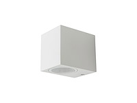 6 x wandlamp modern rechthoekig gu10 fitting zand wit waterdicht - afbeelding 1 van  5