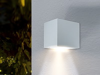 6 x wandlamp modern rechthoekig gu10 fitting zand wit waterdicht - afbeelding 4 van  5