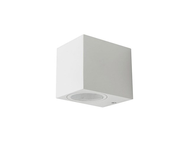 6 x wandlamp modern rechthoekig gu10 fitting zand wit waterdicht - afbeelding 1 van  5