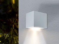 6 x wandlamp modern rechthoekig gu10 fitting zand wit waterdicht - afbeelding 4 van  5