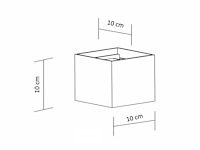 6 x wandlamp – tweerichtings led – kubus – 2 x 5w – zwart - afbeelding 4 van  6