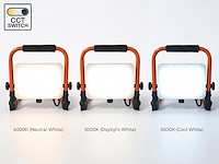 6 x werklamp 2x50w led 3in1 kleur cct breedstraaler waterdicht met tripod - afbeelding 7 van  7