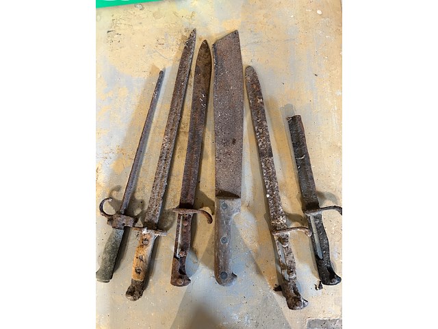 6 x wo1 bayonet grondvondst-relic - afbeelding 1 van  1