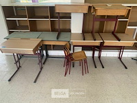 6 xdiverse schoolbankjes en 8 kinderstoeltjes. - afbeelding 2 van  2